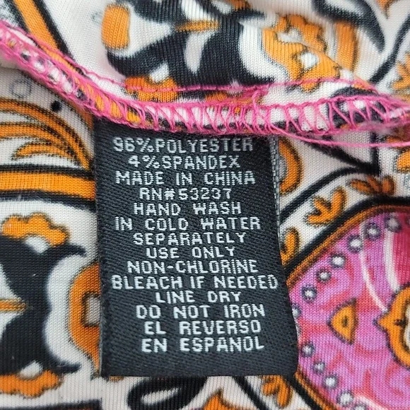 Mlle Gabrielle Women M Smocked Maxi Sun Dress Paisley Boho Summer Beach Resort - Picture 8 of 9